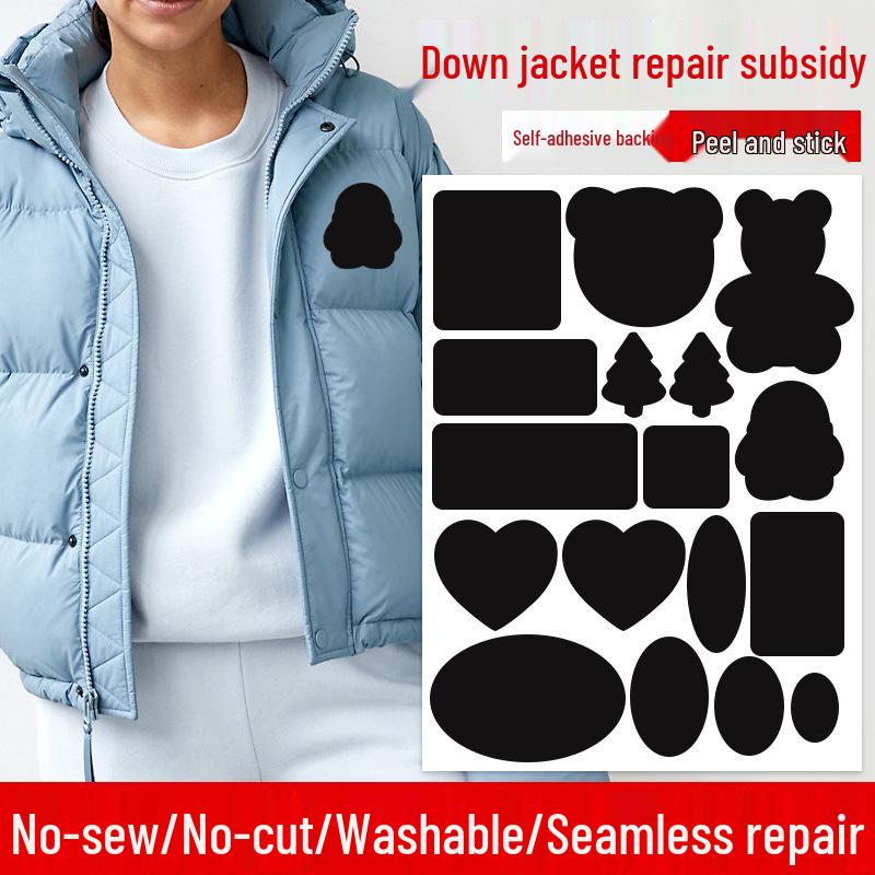 Waterproof Self-Adhesive Down Jacket Repair Patch - Traceless Fabric Hole Applique Sticker