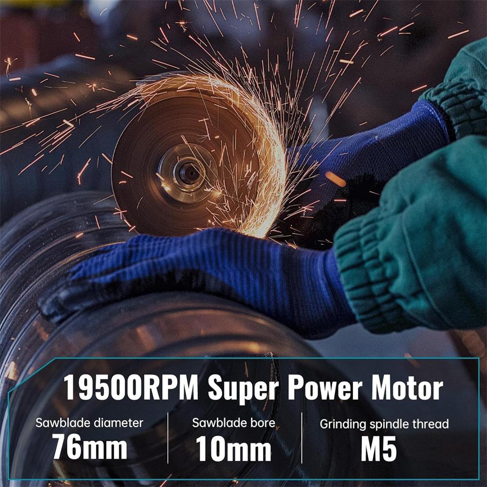 12V Mini Angle Grinder 19500rpm Household Rechargeable Cutting Machine Polishing Machine Electric Hand Grinder Polishing Machine