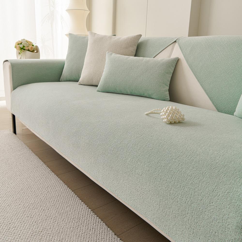 

Подушка для дивана Универсальная для четырех сезонов Простая Темно-серая Нескользящая Кожаная Подушка для дивана Спинка Подлокотник Чехол Полотенце 70X70