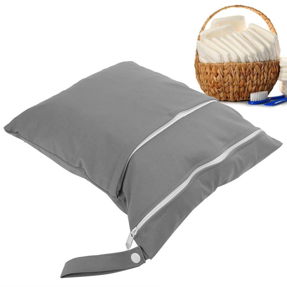 Wasserdichte Babywindeltasche Organizer-Beutel Aufbewahrungstasche für Windeln Mama Aufbewahrung Grau