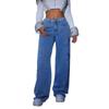 Casual All-matching Hot Print Ins Washed High Waist Butterfly Design Jeans