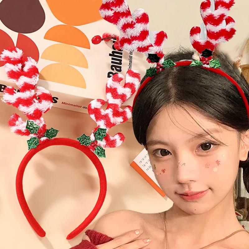 Weihnachten Niedliches Elch Stirnband Noel Weihnachtsbaum Lebkuchenmann Verkleiden Haarband Navidad Frohe Weihnachten Dekor Frohes Neues Jahr