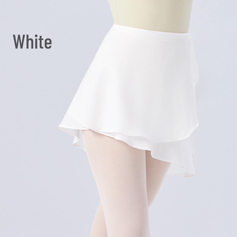 Adult Women's One-Piece Chiffon Ballet Dance Skirt with Lace-Up A-Line Design