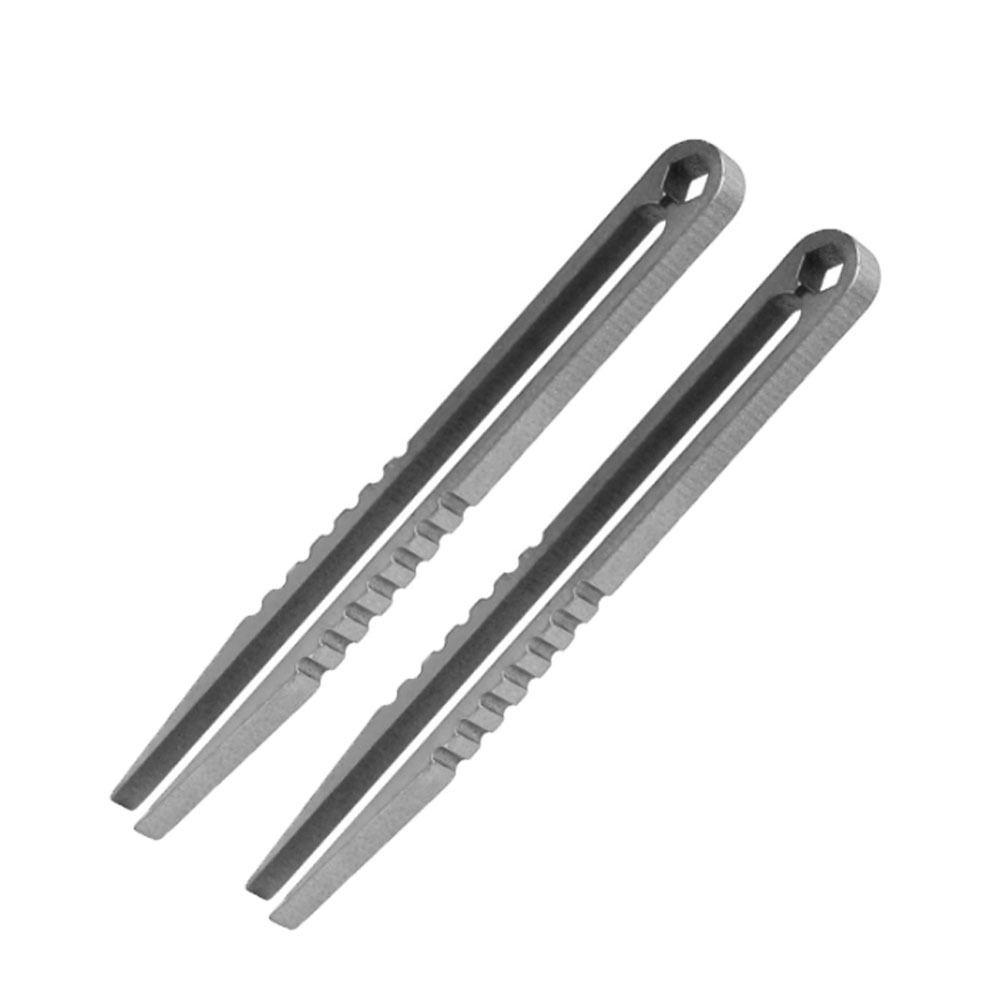 2 Pcs Titanium Alloy Mini Tweezers Portable Survival Tweezers Durable EDC Tweezers Travel Tool