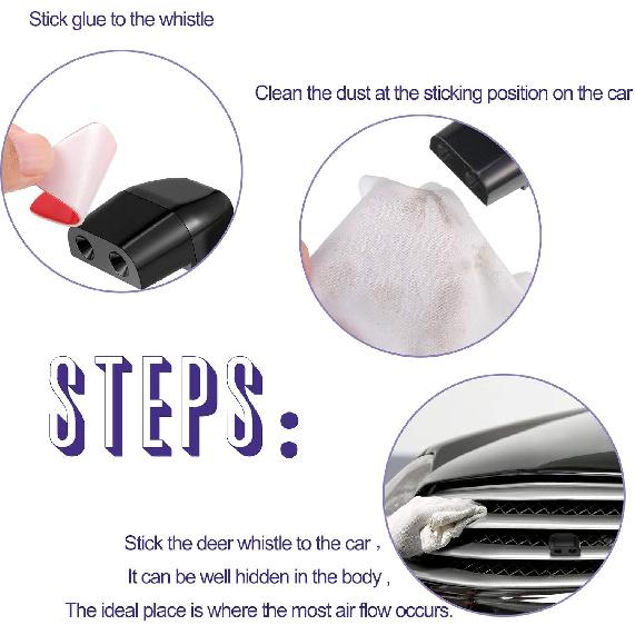 BBTO 8 Pieces Car Deer Warning Whistle Devices Dual Construction Deer Warning Whistle Devices Repellent Animal Alert Horn Equipments With 28 Pieces
