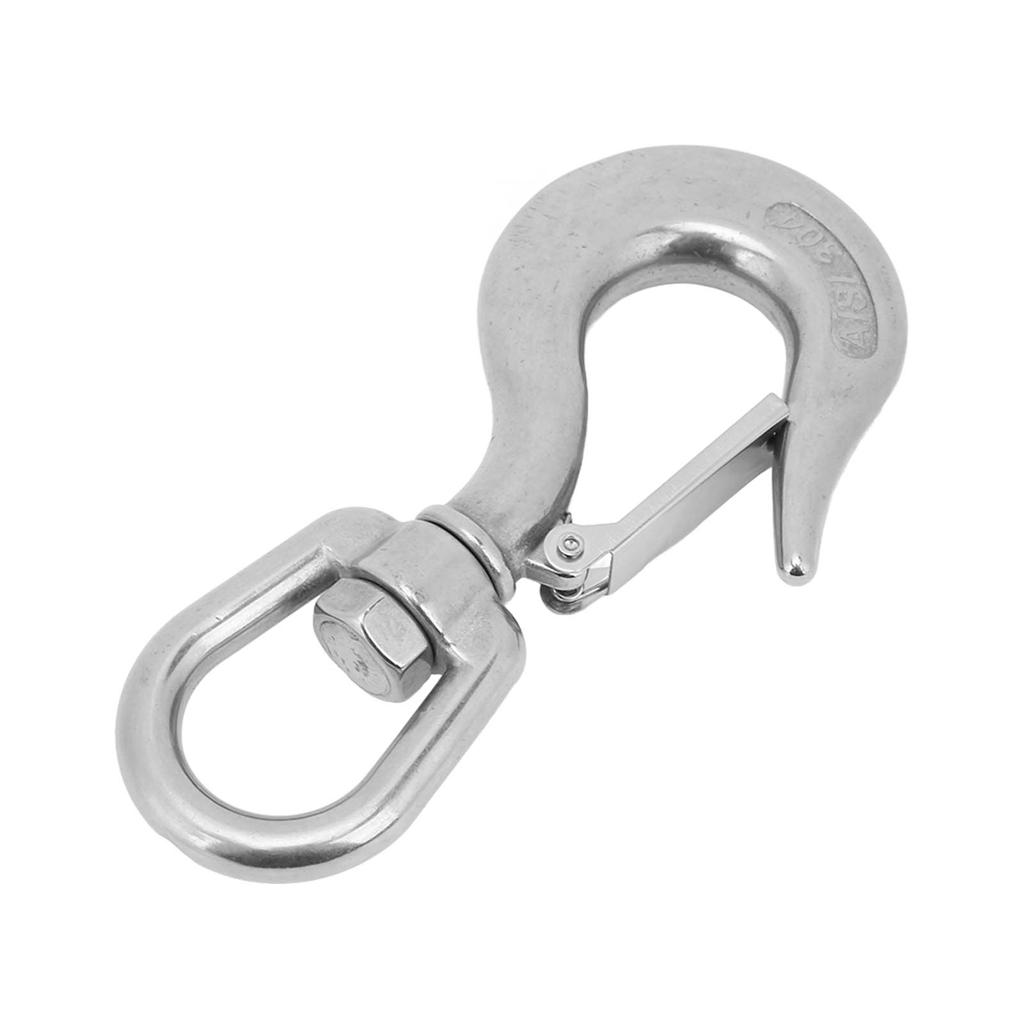 1.3in Clevis Slip Hook Stainless Steel Rotating Lifting Chain Hook for Yachts Fishing Boats