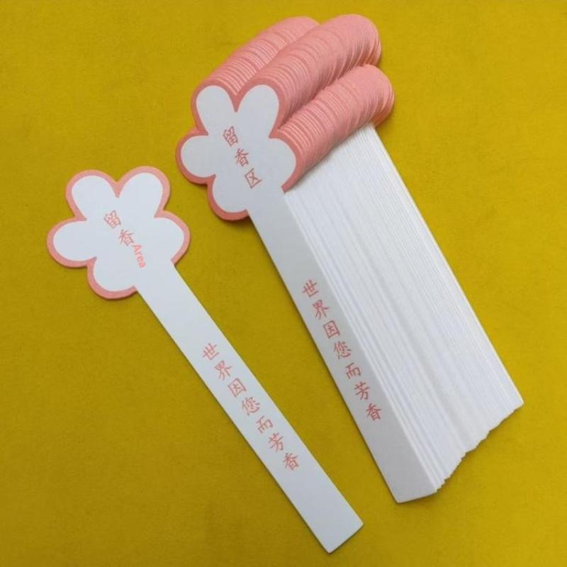 Perfume Test Strips 10 Sheets Floral Shaped Thickened Absorbent Scent Testing Papers with Blank Writing Area for Daily Perfume Test