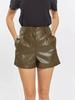 Party Wear Leather New Stylish Lambskin Brown Genuine Shorts Casual Handmade Women