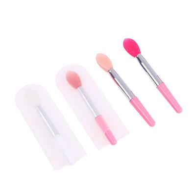 1Pc Portable Silicone Head Eyeshadow Lip Applicator Brush Makeup Brushes With Eva Bag Cosmetic Beauty Makeup Tools