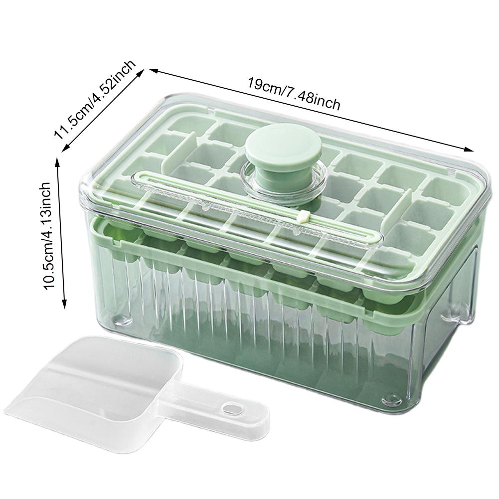 Ice Cube Tray with Lid and Bin Ice Tray  Ice Cube Mold 2 Trays for Freezer for Chilled Drinks Coffee Juice