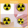 Unique Geometric Radiation Symbol Badge Stylish Round Metal Brooch For All Genders