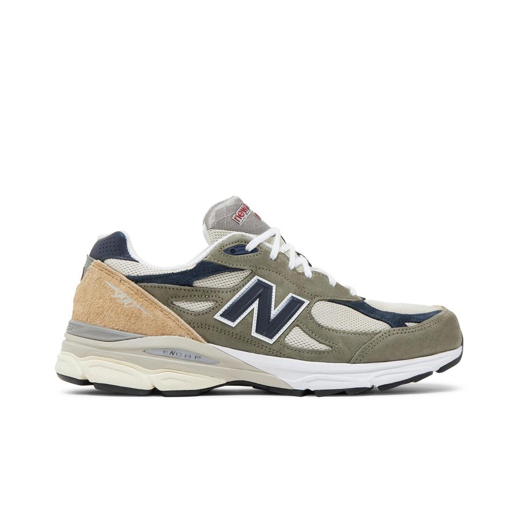 New Balance 990v3 Made in USA 'Olive' (Unisex) Grey / Blue Running Shoes M990TO3