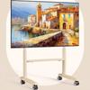 BEISHI Rolling TV Stand for 32-90inch TV, Portable TV Stand with Wheels Holds Up To 176 LBS Height Adjustable Mobile TV Cart