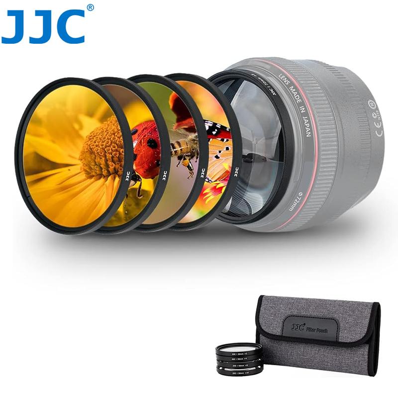 

JJC Macro Close Up Lens Filter Kit with Filter Pouch for Sony A6600 A6500 +2 +4 +8 +10 Close-up Filters 49mm 55mm 58mm 62m 77mm 40.5mm