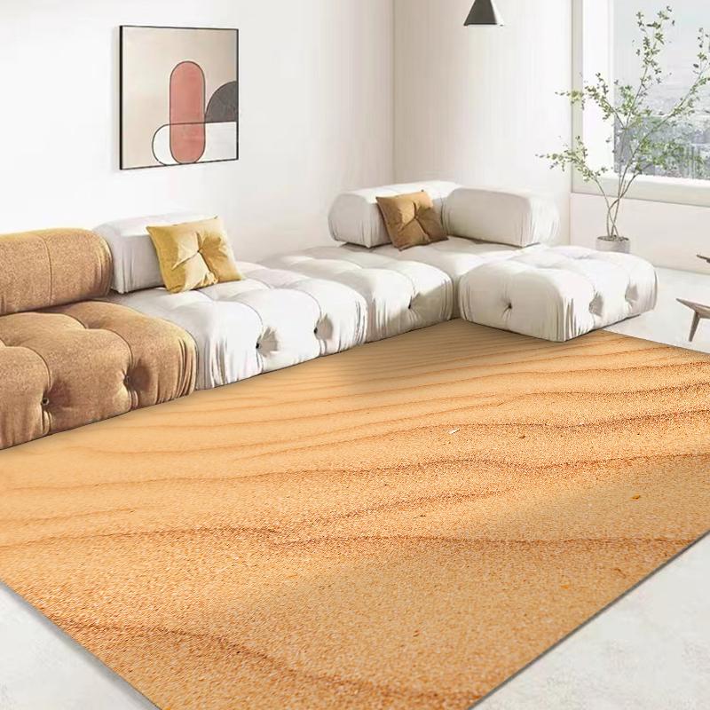 15 Größen 3D Sand Wüste Simulationshintergrund Teppich für Wohnzimmer Badezimmermatte Schlafzimmermatte Heimdekor Outdoor-Teppich
