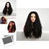 Luxuriöse Moana Lange Unordentliche Afro Kinky Lockige Schwarze Perücke für Party Cosplay Kostüm