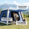 Inflatable Camping Tent w/ Hand Pump, Easy Setup 1/2 Person Blow Up Tent, Dark Blue