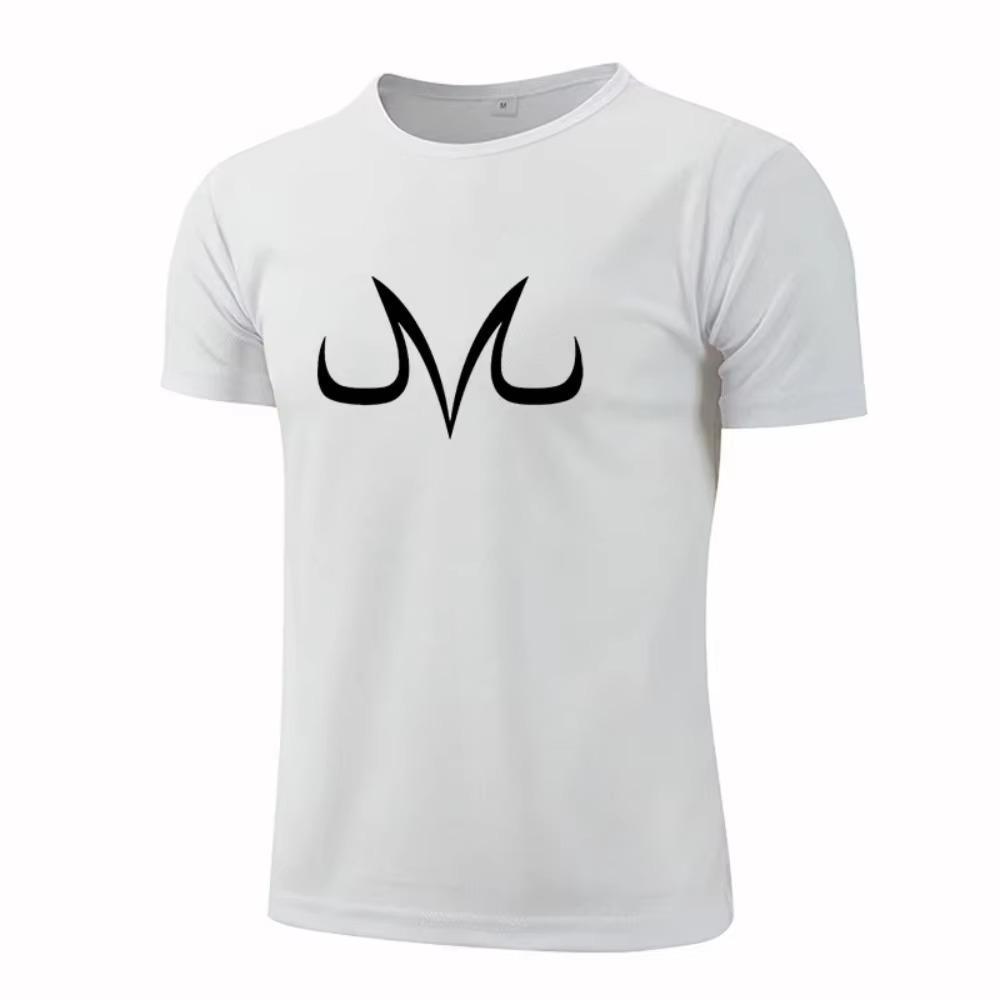 Men'S Fashionable Cartoon Element Printed Short-Sleeved T-Shirt Summer Casual Quick-Drying Sports Running Fitness Short-Sleeved