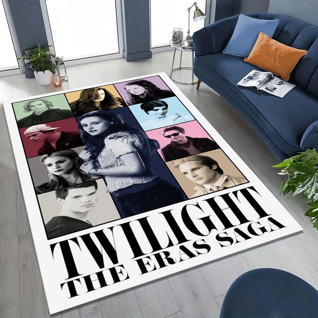 New Twilight Saga Isabella Edward Art Rug for Bedroom Living Room Sofa Home Doormat Decor, Large Kids Non-slip Floor Mat