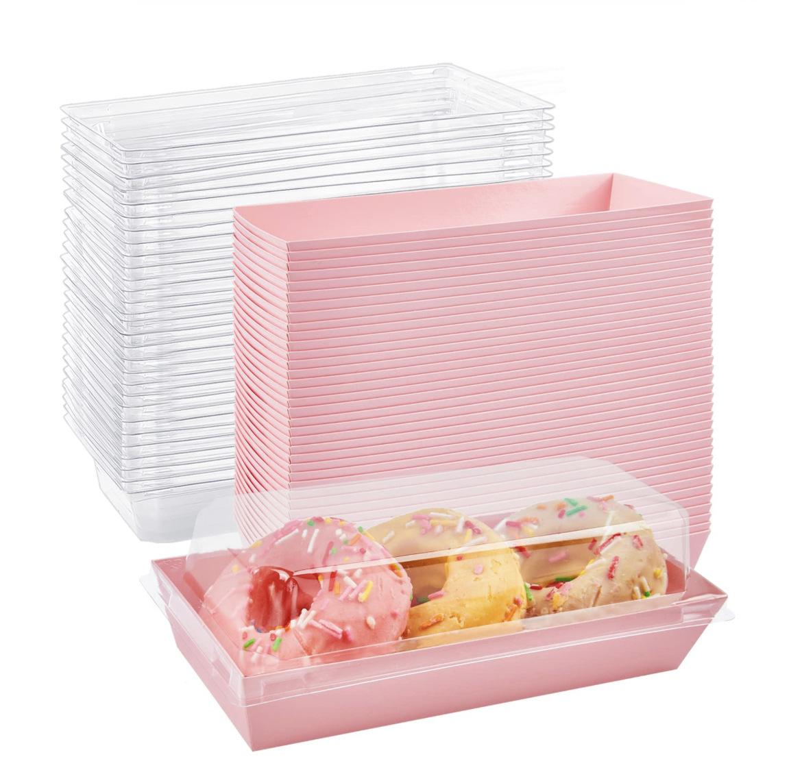 

Коробки для упаковки десертов Прозрачные коробки для упаковки сэндвичей Бумажные коробки для тортов Коробки для упаковки сладостей 50 шт.