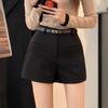 2025 Spring Korean High Waist A-Line Wide Leg Short Shorts for Women - Versatile and Slimming Casual Style