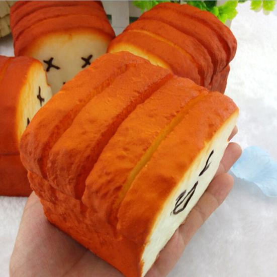 Toast Bread Squishy Expression Card Cellphone Holder Hand Pillow Stress Reliever