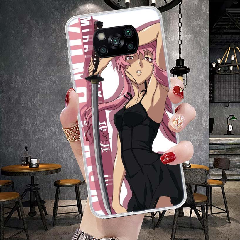 

Mirai Nikki Гасай Юно Аниме Мягкий чехол для телефона для Xiaomi Redmi 15C 15 13C 13 Poco X5 X6 X7 F7 Ultra M7 12C 12 10 10C 9C 9A 9T 9 F Xiaomi Poco F7