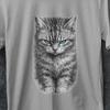 Sad Kitten Shirt, Funny Cat, Absurd Viral Cat, Cat Meme T Shirt, Standing Cat T-Shirt, Crazy Cat, Gen Z Tee, Y2k Shirt, Cringe Humor Shirt