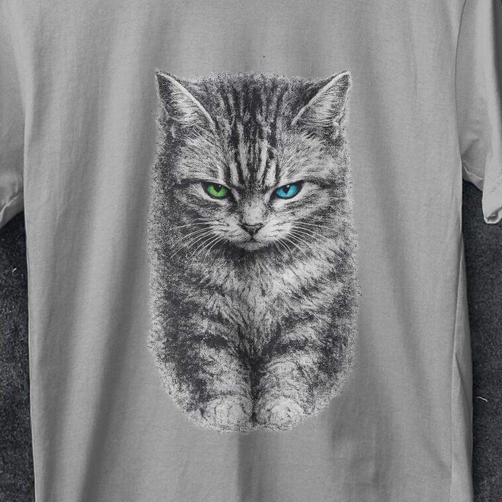 Sad Kitten Shirt, Funny Cat, Absurd Viral Cat, Cat Meme T Shirt, Standing Cat T-Shirt, Crazy Cat, Gen Z Tee, Y2k Shirt, Cringe Humor Shirt