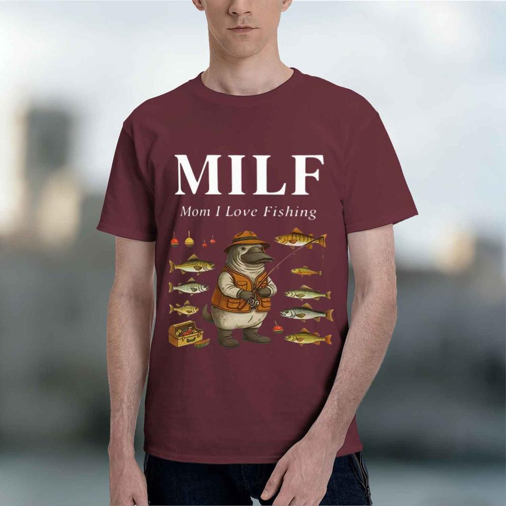 2026 New Vintage Funny Tee For Fishing Loving Moms High Quality Cotton Casual Streetwear Tshirt Unisex