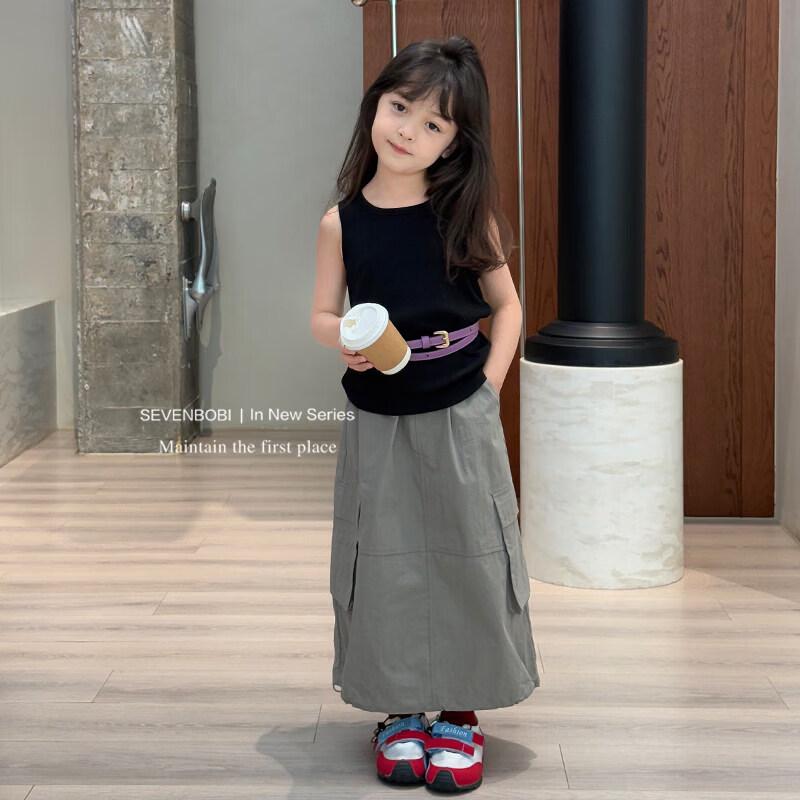 

SEVEN BOBI Girls Korean Style Cargo Skirt 110 cm