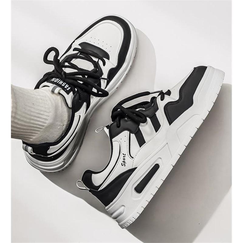 Mesh Shoes Summer New Men's Casual Trend Sports Shoes Student Breathable Running Shoes Thick Sole