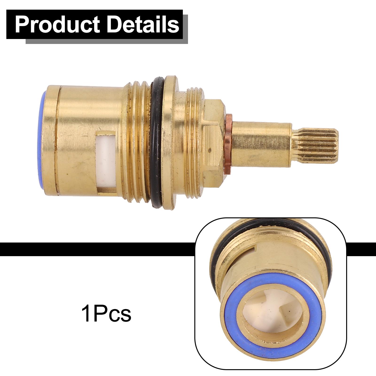 

1pcs Replacement Brass Ceramic Tap Valve Cartridge G3/4 Cartridges Gland Insert 20 Teeth Bathroom Faucet Accessory Single Anticlockwise