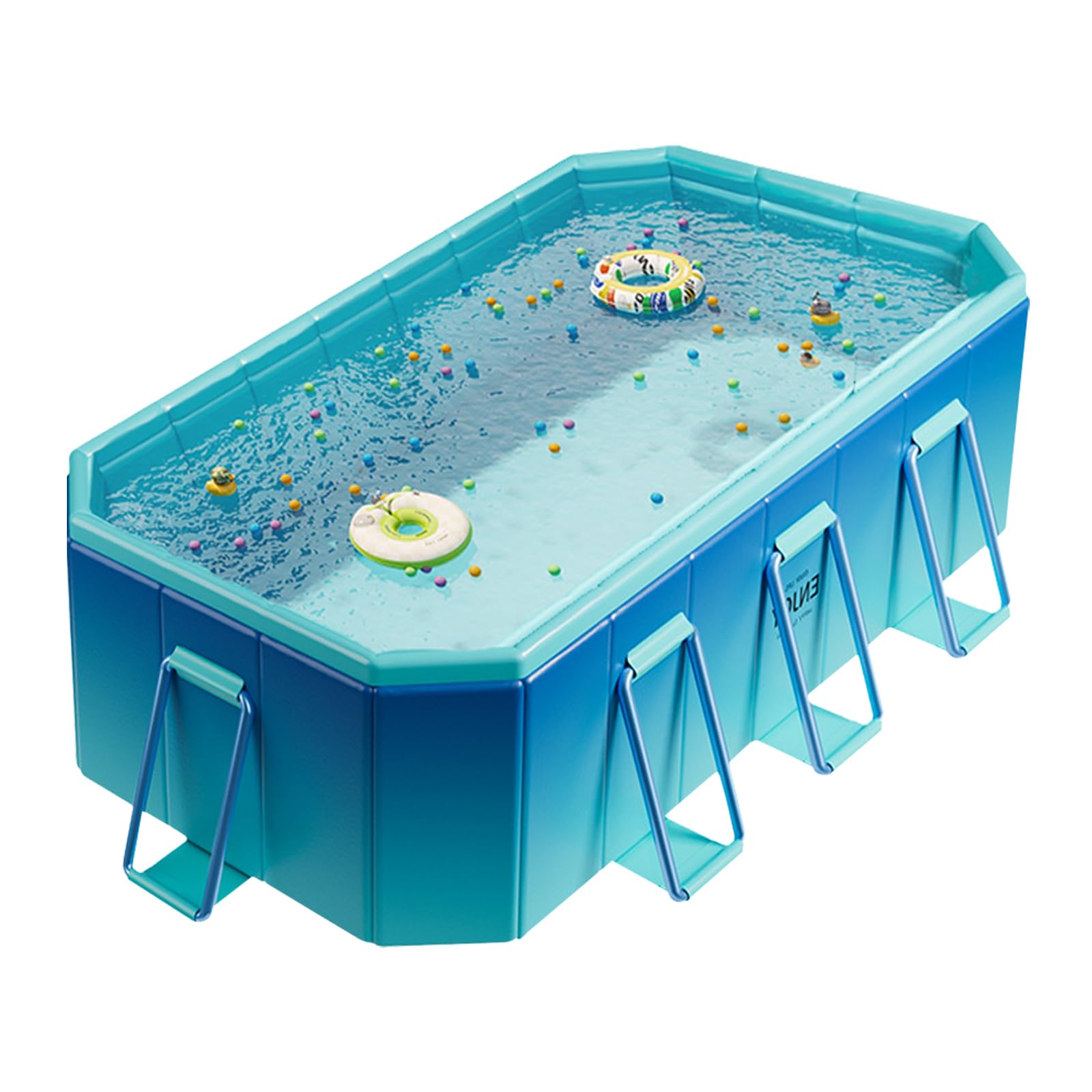 Foldable Inflatable Pool, No Air Pump Required, Easy Assembly, 1.6m-3m, with Frame, Home Use, Children s Pool, No Air Leaks, Thick Material, Large