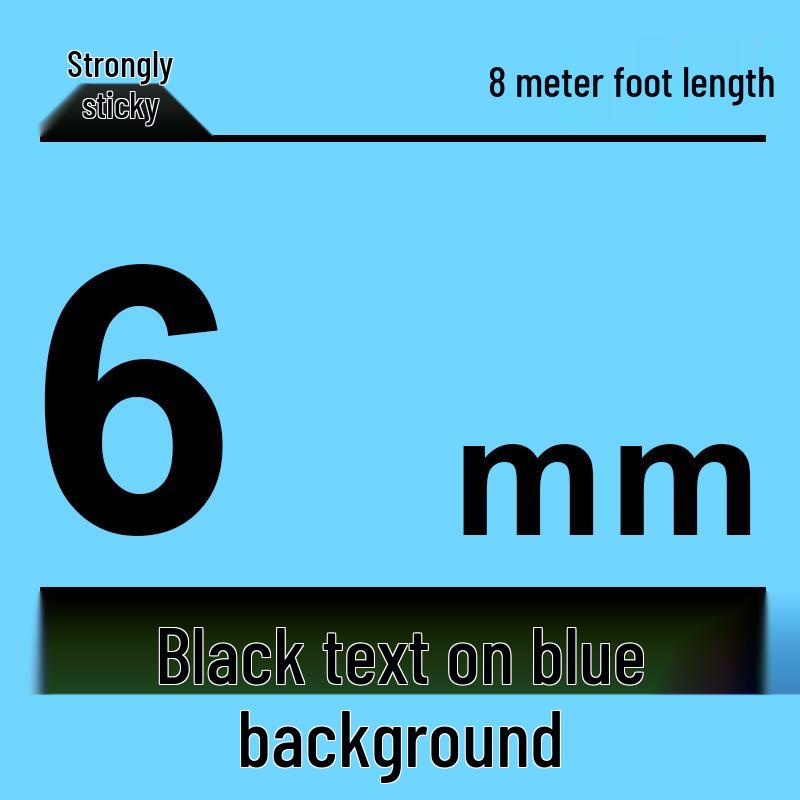 Compatível Fita para Rotulador Brother 12mm: PT-E100B/D210/D450/115B, Autoadesivo Laminado