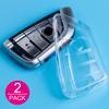 Slim Car Key Fob Case Cover Chain For BMW X1 X2 X3 X4 X5 X6 X7 118i 120i 220i 320i 330i 430i 530i 540i 740i Black Transparent