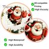Santa Claus Window Clings Christmas Wall Stickers, 3D Reindeer Break-Through Self-Adhesive Winter Party Supplies Decal, Removable Stickers for Living