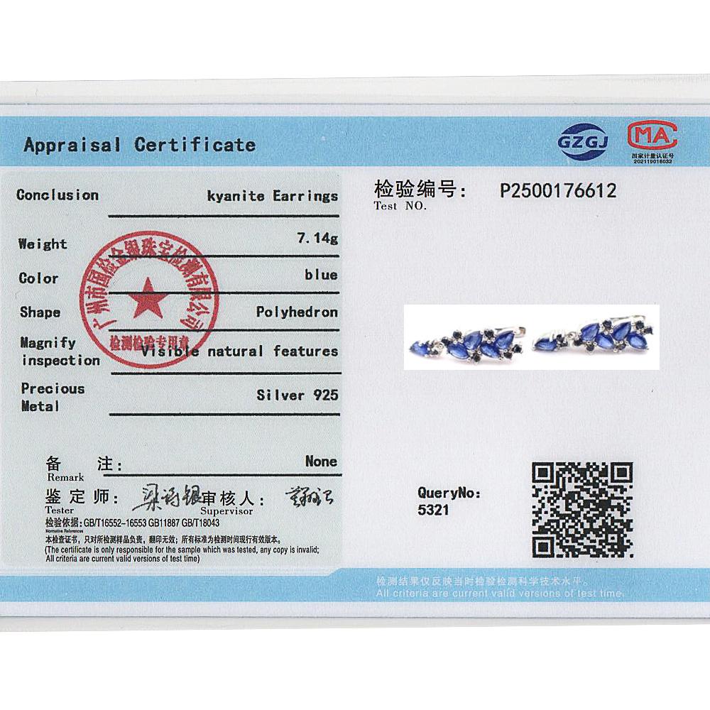 Romantic Natural Kyanite Earrings Pear 4*6mm Real Gemstone 925 Sterling Silver Luxury Fine Jewelry for Women's Anniversary Gifts