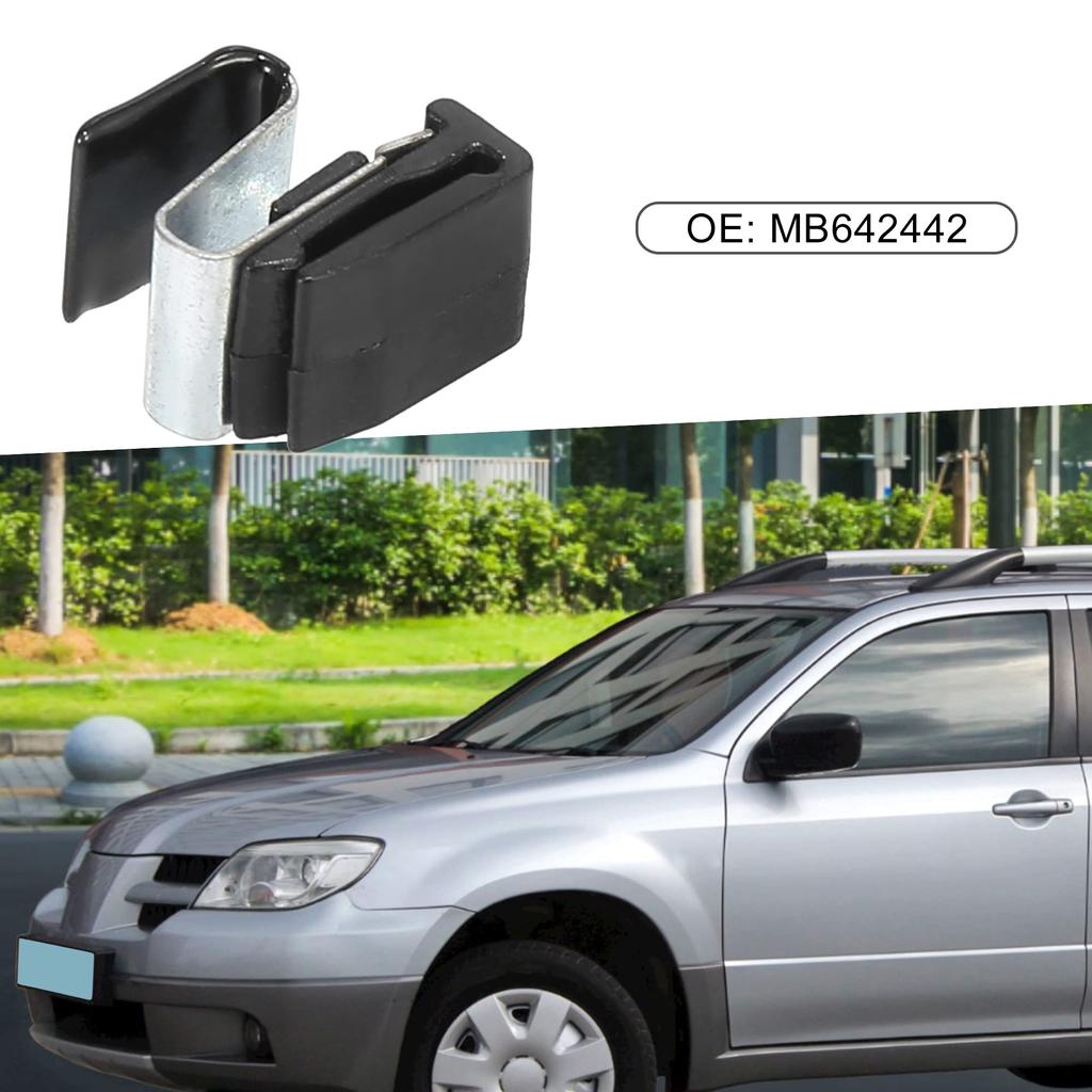 A ABSOPRO Fuel Gas Tank Door Panel Slips MB642442 Fits Mitsubishi Outlander 2004-2010 Plastic Metal Black