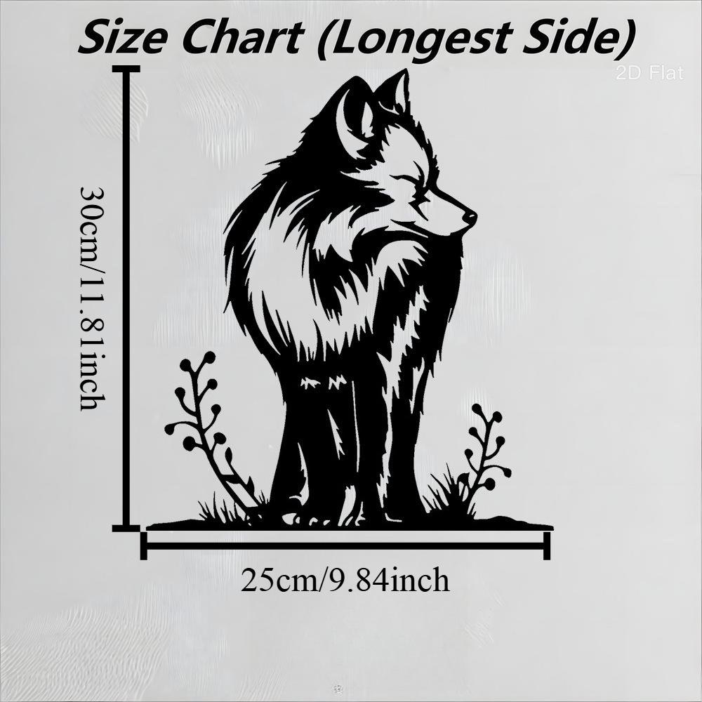 2D Wolf Head Metal Wall Art Laser Cut Iron Rustic Modern Decor Outdoor Home Wall Decor Ideal Gift