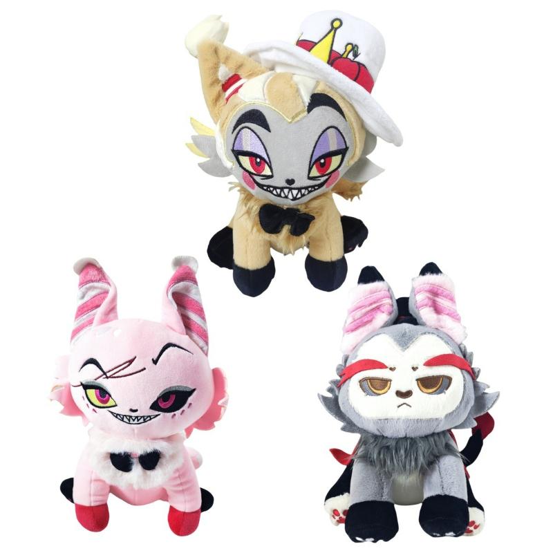 Hazbin Hotel Pluche Set Van 3 Schattige Charlie Husk Vaggie Knuffelpoppen Zacht Anime Kat Demon Katoen Pluche Speelgoed Cadeau Fans Verzamelaars 30cm