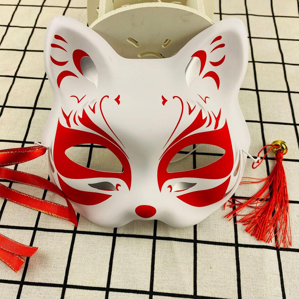 Halbkatze Gesicht Fuchs Cosplay Maske - Vollgesichts Maske Antiker Stil