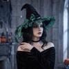 Satin Bow Halloween Hat Star Pendant Wizard Cap Party Props Masquerade Cap  Masquerade Ball
