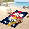 RB Leipzig FC Personalisiertes Bedrucktes Strandtuch Fußballlogo Unterstützung Benutzerdefinierter Name Text Absorbierendes Handtuch Für Sport Reisen Besonderes Geschenk