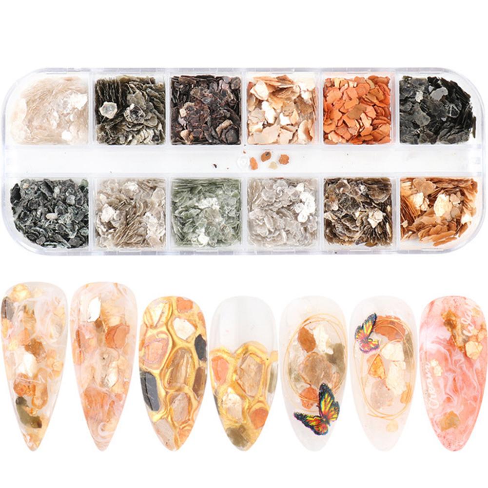 

Irregular Abalone Shell Slice 3D Nail Art Decorations Nail stickers Manicure Accessory Nail Sequins -YM