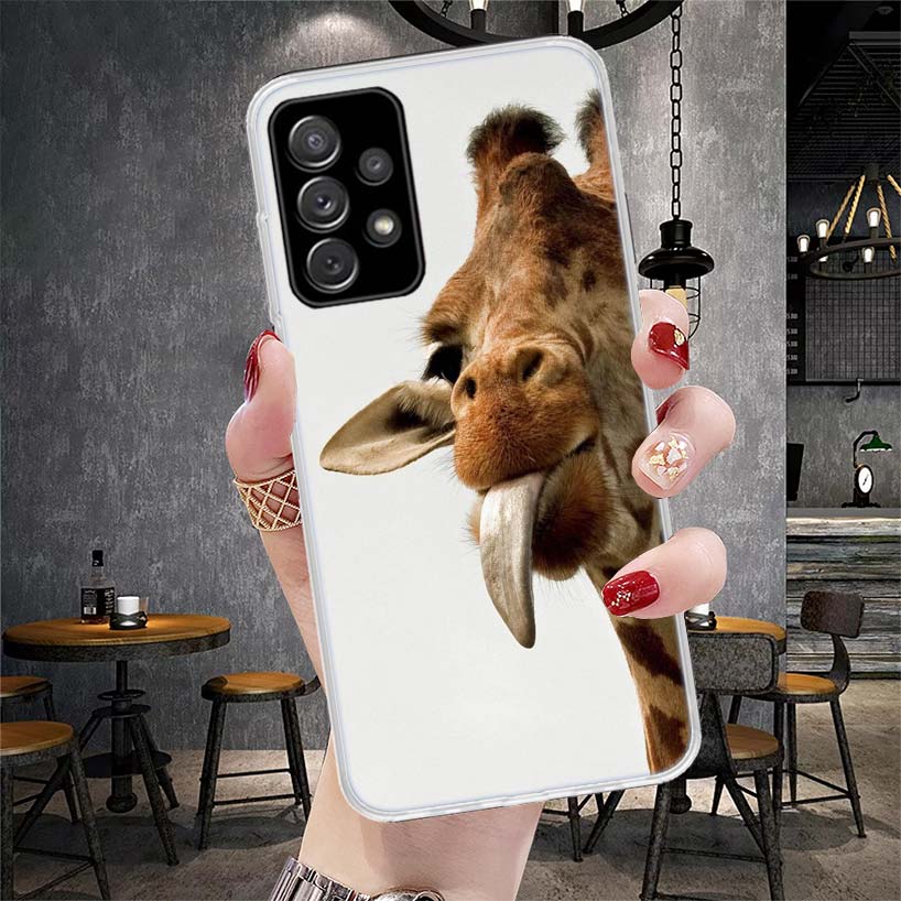 

Cute Cartoon Giraffe Animal Soft Phone Case For Samsung Galaxy A12 A22 A32 A52 A72 A02S A51 A50S A71 A70 A31 A20S Note 20 Ultra Samsung A50S
