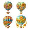Flower Hot Air Balloon Theme 2D/Flat DIY Special Shape Hanging Diamond Art Kits Diamond Art Pendant DIY Home Decor Hanging Charm