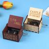 Wooden Hand Cranked Music Box Anime Carved Musical Box Desktop Decoration Anime Theme Music  Year Birthday Mother'S Day Gift