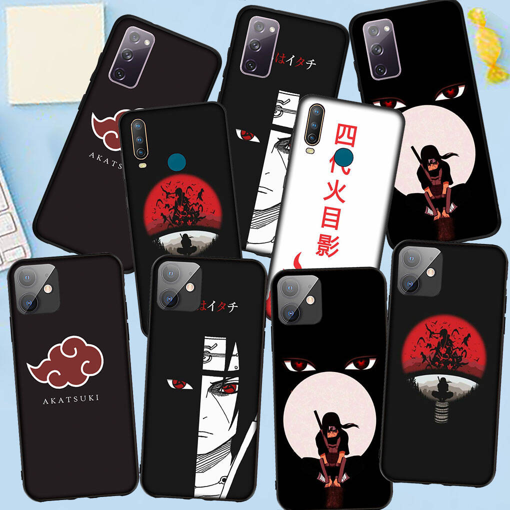 Phone Case for iPhone 17 15 16 Plus Redmi Note 14 12 11 13 Pro Max Huawei P30 P20 Lite OPPO A60 A40 A80 A18 A16 A54 Akatsuki Sasuke Naruto Anime Cover
