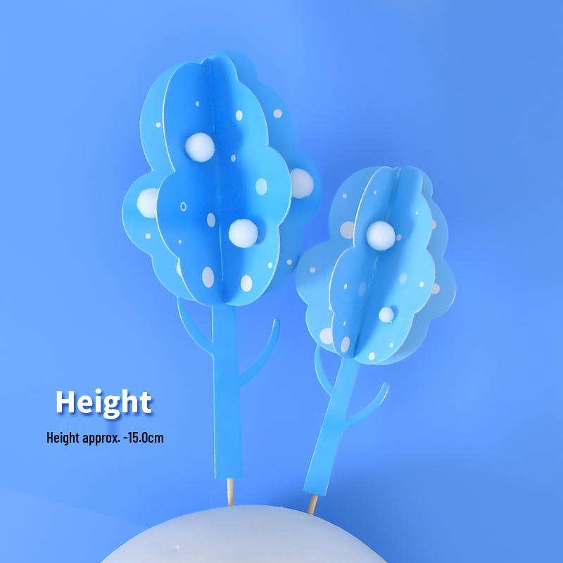Forest Leaves Cake Topper: Apple & Coconut Tree Decor with Free Shipping
